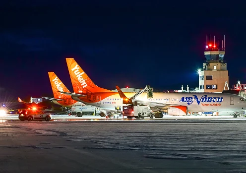 Multiple AirNorth aircrafts at terminal gates