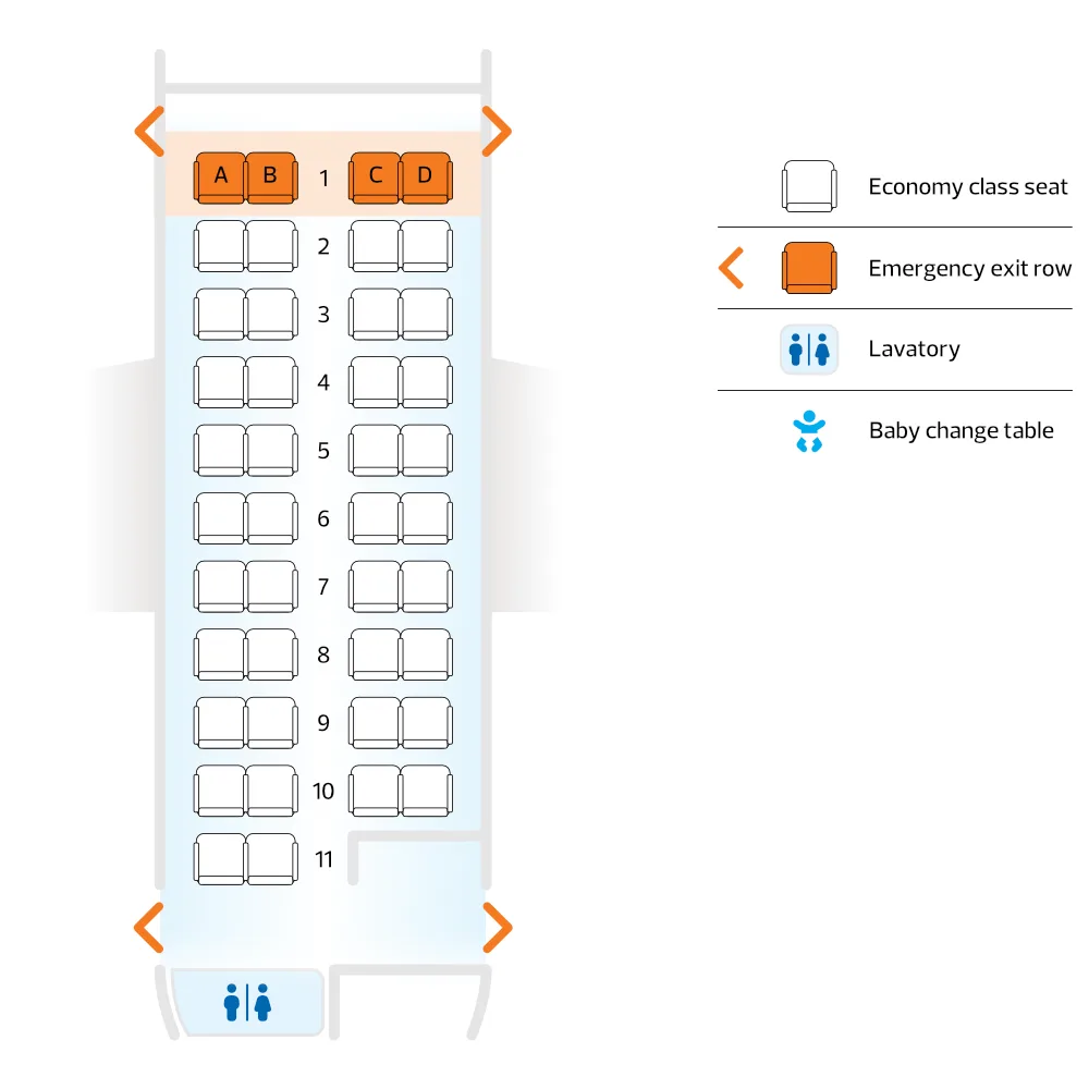 Seating plan for ATR42