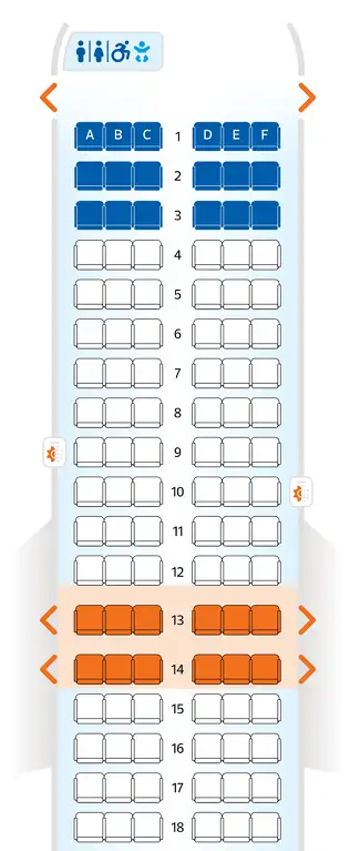 Boeing 737 seating layout