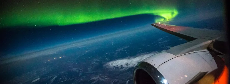 Air North - Wing and Northern Lights