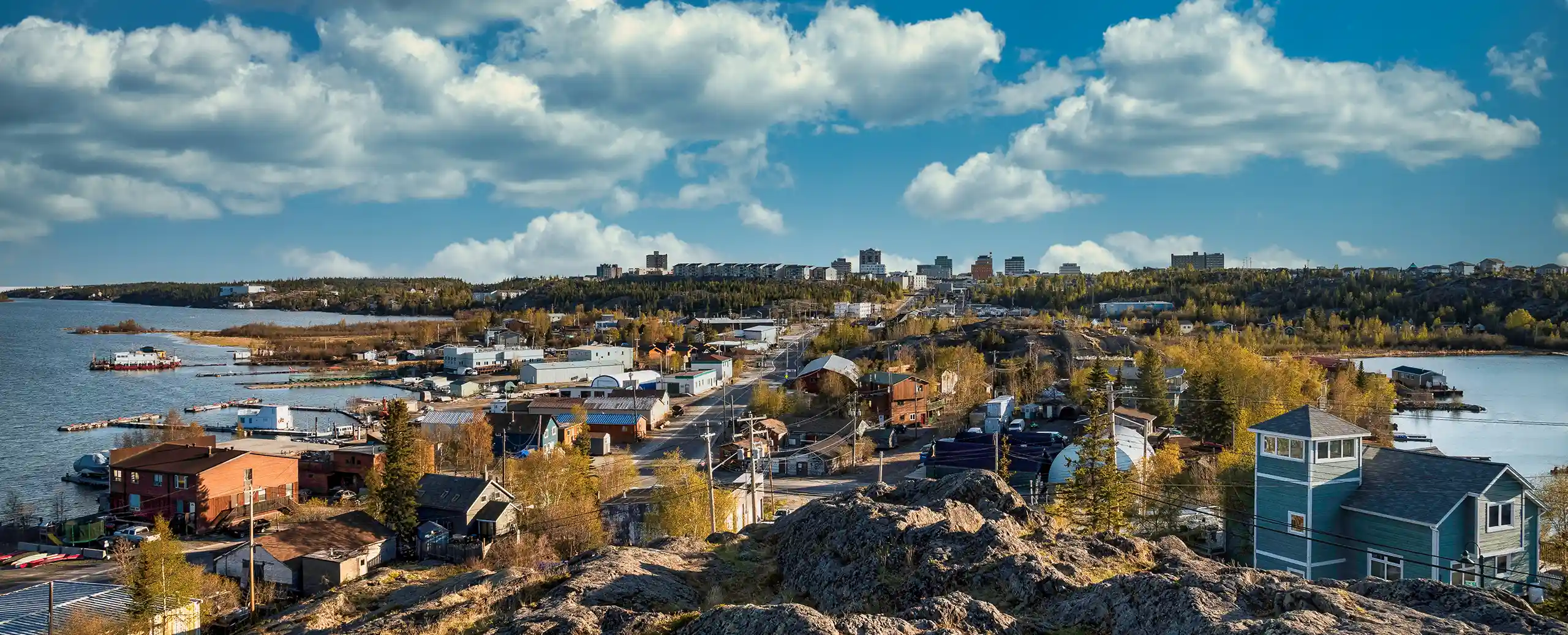 Ariel view of yellowknife