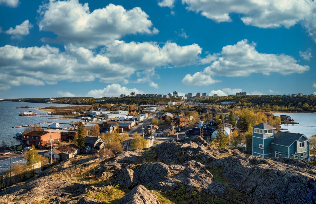 Arial view of Yellowknife NWT
