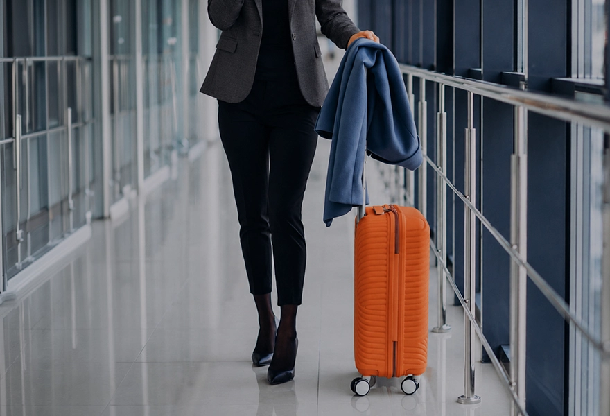 woman travelling at airport