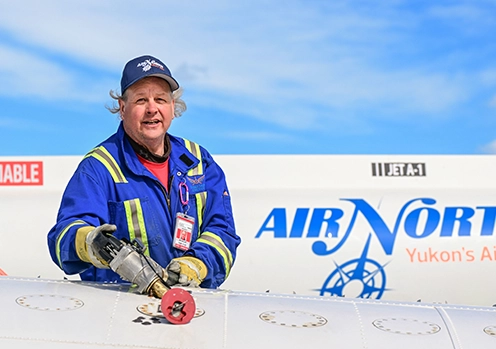 FBO, air north team member fuelling an aircraft