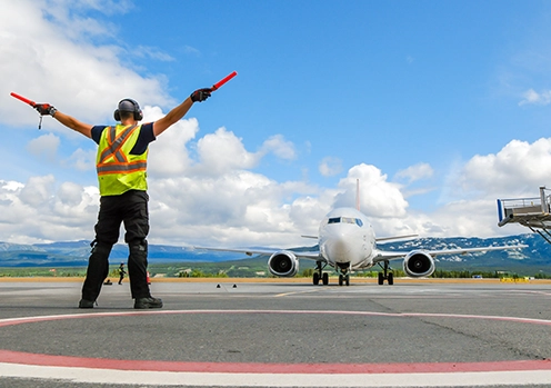 ground crew marshalling operations