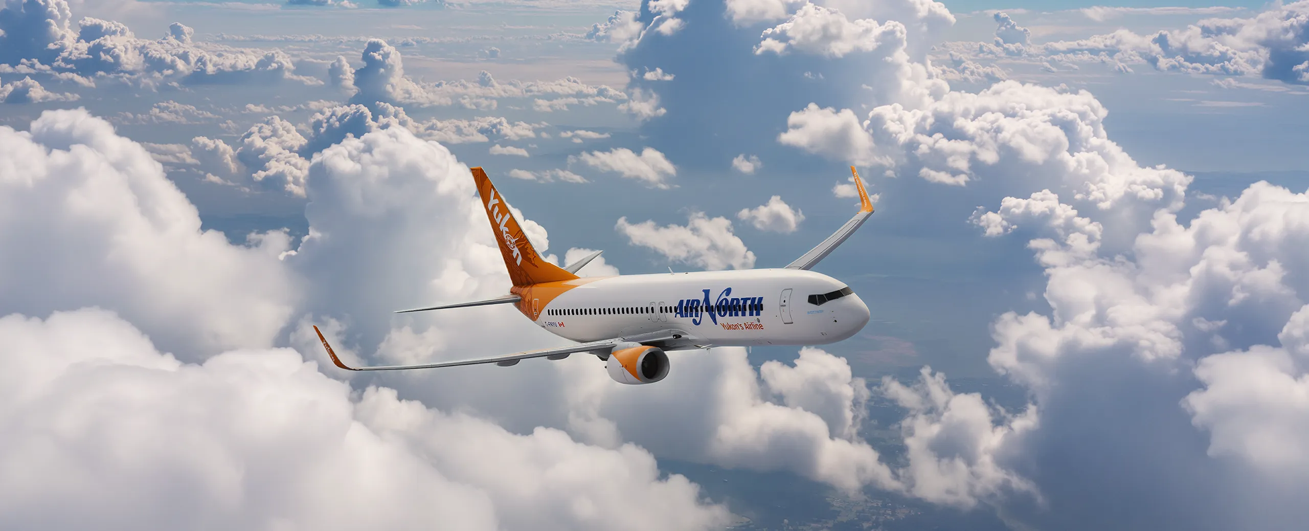737-800 flying above the clouds