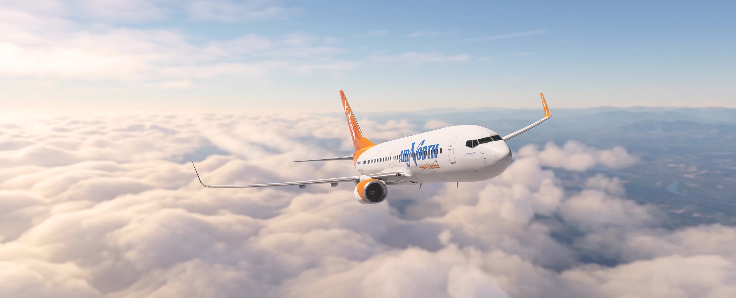 737-800 boeing air north flying in the clouds